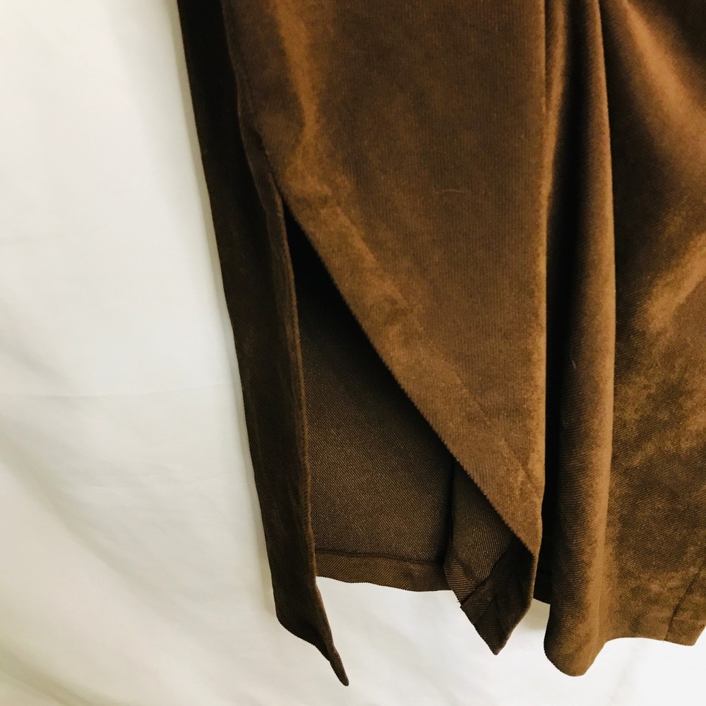 Rhythm Vintage Brown Corduroy Sleeveless Maxi Column Dress Scoop Neck Chocolate - Picture 4 of 11